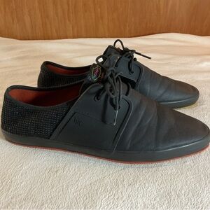 Base London Black Leather Lace-Up Oxfords fish n chips